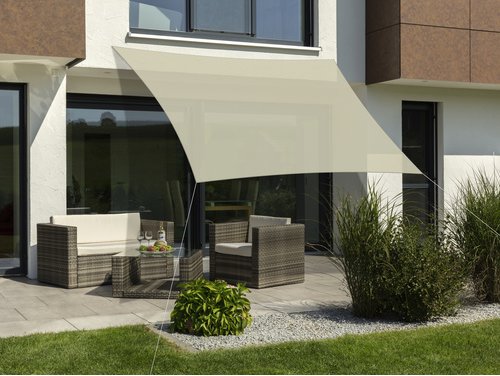 SCHNEIDER SCHIRME Sonnensegel »Teneriffa«, BxL: 360 x 360 cm, quadratisch, Hart-Polyethylen (HDPE) - weiss