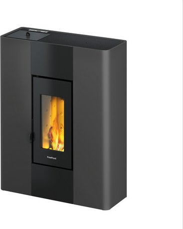 FREEPOINT Pelletofen »Roxy 7«, 7 kW, Stahl, anthrazit - schwarz