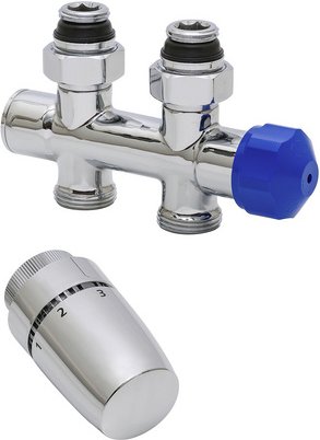 SCHULTE Thermostat-Set, BxHxL: 80 x 191 x 43 mm, chromfarben - silberfarben