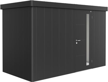 BIOHORT Gerätehaus »Neo«, Stahl, BxHxT: 348 x 222 x 180 cm (Außenmaße inkl. Dachüberstand) - grau