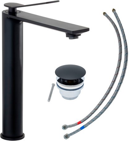 SCHÖNER WOHNEN KOLLEKTION Waschtischarmatur »Viola«, BxHxL: 22,1 x 30,1 x 5 cm, Metall, mattschwarz