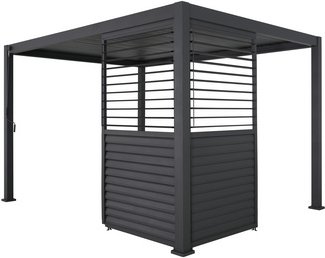 Mr. GARDENER Pergola-Lamellenwand »Plus 300«, Höhe: 236 cm, anthrazit, pulverbeschichtet - grau