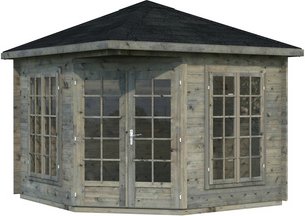 PALMAKO Pavillon »Melanie«, quadratisch mit Ausschnitt, BxHxT: 280 x 297 x 280 cm - grau
