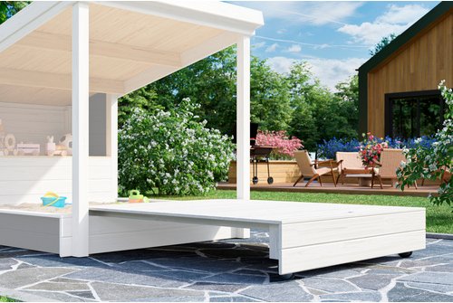 LASITA MAJA Sandkastenabdeckung »Pippi 2«, LxB: 195 x 215 cm, weiss