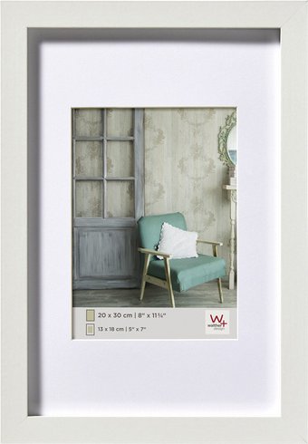 Walther Design Bilderrahmen, Holzrahmen Stockholm, Weiß, 40x50 cm - weiss