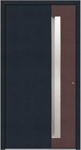 KNOCK Aluminium-Haustür »Marte«, anthrazit / sepiabraun