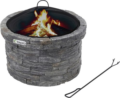 TEPRO Feuerstelle, Ø 67,5 cm, Höhe: 59 cm, schwarzgrau