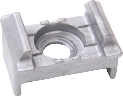 FLORAWORLD Auflagebock, BxHxT: 5 x 1,8 x 3,4 cm, für Pfosten Classic, Comfort und Premium - silberfarben