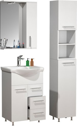 VCM Waschplatz-Set »Lisalo«, 4-tlg., weiß - weiss