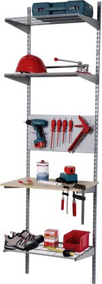 PHOENIX Industrial-Regal, BxHxT: 65 x 223 x 62 cm, Metall - beige