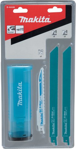 Thumbnail - MAKITA Reciprosägeblatt »B-44448«, Schnitlänge: 130, 205, 205 mm, Bimetall, 3-teilig - tuerkis | weiss