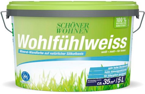 SCHÖNER WOHNEN FARBE Innenfarbe »Wohlfühlweiss«, Weiß, matt
