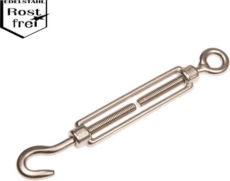 CONACORD Spannschloss, M8-Gewinde, für Seile bis 8 mm Ø - silberfarben