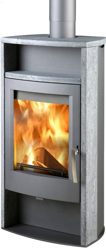 THORMA Kaminofen »Alvesta II«, speckstein, Speckstein, 8 kW, Zeitbrand geeignet - grau