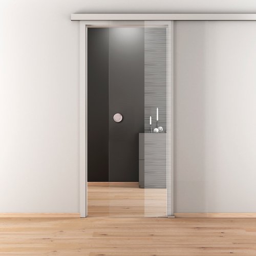 NOVADOORS Glasschiebetür »NOVA 557«, (BxH): 93,5 x : 205,8 cm - transparent