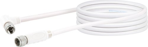 SCHWAIGER Anschlusskabel, SAT-Anschlusskabel 3 m 110 dB F-Stecker weiss