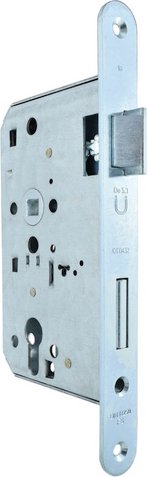 Bever Feuerschutztürschloss, Stahl - silberfarben