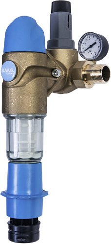 CORNAT Rückspülfilter, Messing/Kunststoff, blau