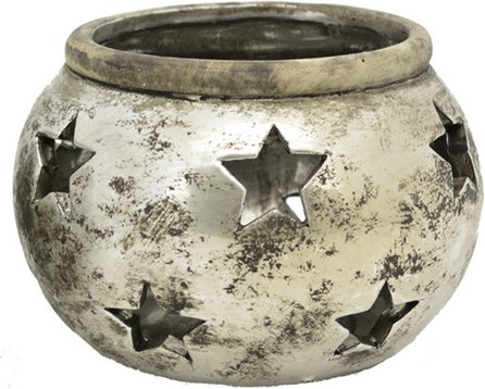 Flowerbox Windlicht »ArgenT« - silberfarben