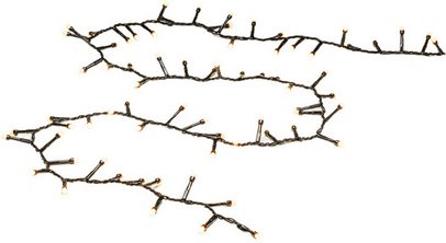 Konstsmide LED-Lichterkette, schwarz, Kabellänge: 18,18 m - braun