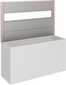 BIOHORT Sichtschutzelement »DaVinci«, mit Acrylglas, Metall, HxL: 91 x 152 cm - grau