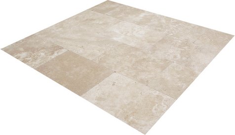 WOHNRAUSCH Wand- und Bodenfliese »Tosca Cream«, LxBxH: 61 x 40,6 x 1,2 cm, Travertin, beige, matt, getrommelt