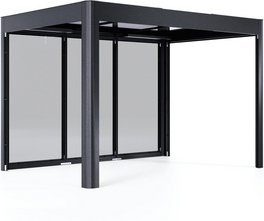 SunElements Pergola »SunCover«, Modern 3.2, (BxH): 338 cm x 229 cm, Wandstärke: 6 mm, Acrylglas getönt - schwarz