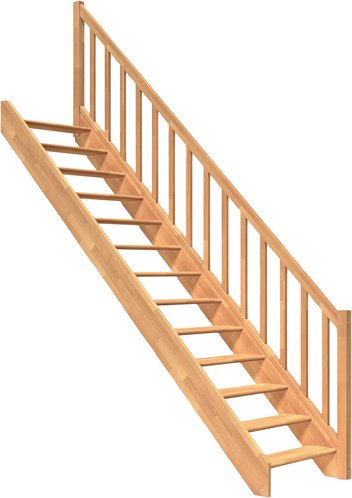 Thumbnail - DOLLE Wangentreppe »Paris«, , gerade, bis 280,5 cm Raumhöhe - braun