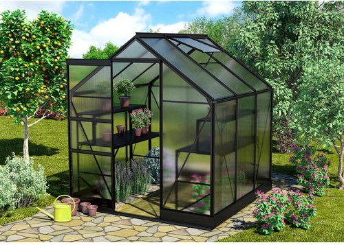 VITAVIA Gewächshaus »Apollo Plus 3800«, BxHxL: 195 x 209,5 x 131 cm - grau