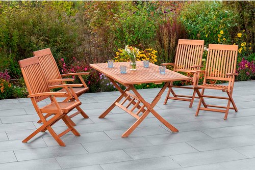 Thumbnail - MERXX Gartenmöbelset »Comodoro«, 4 Sitzplätze, Eukalyptusholz - beige