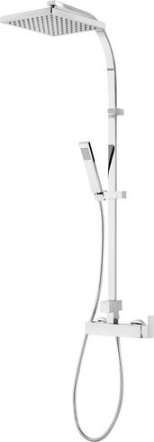 SCHULTE Duschsystem »DuschMaster Rain II Square«, Höhe: 11 cm, chromfarben - silberfarben