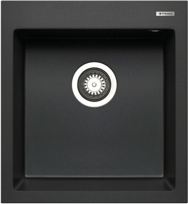 Pyramis Einbauspüle »Istros«, Granit, BxHxL: 46 x 50 cm - schwarz