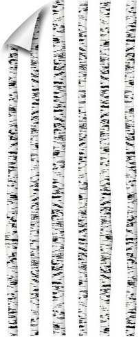 mySPOTTI Vliestapete »Sören«, Birken, weiß/schwarz, matt - weiss