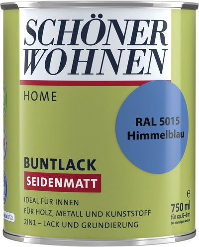 SCHÖNER WOHNEN FARBE Buntlack, himmelblau , seidenmatt