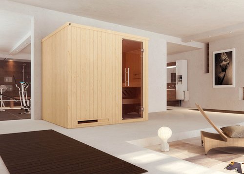 WEKA Sauna »Halmstad 2«, BxHxT: 194 x 199 x 177 cm - beige