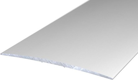 CARL PRINZ Übergangsprofil, BxH: 100 x 5 mm, ungelocht - silberfarben