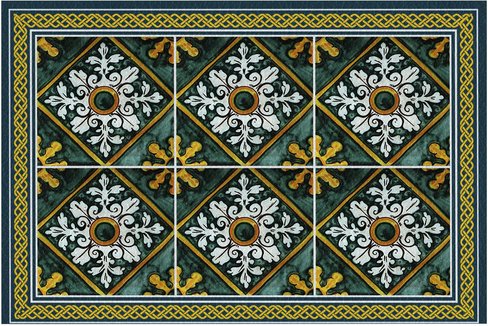 mySPOTTI Tischset »Verde«, rechteckig, Kunstleder, grün/gelb - gruen