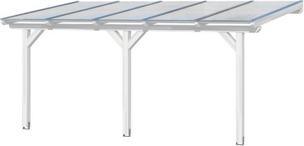 SKANHOLZ Terrassendach »Bormio«, 541 x 300 cm (BxT), Leimholz, weiß - weiss