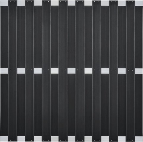 Sichtschutzzaun »Dius«, WPC/Aluminium, HxL: 180 x 180 cm - grau