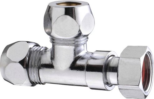 WELLWATER Quetschverschraubung, Messing, silberfarben, 3/8"