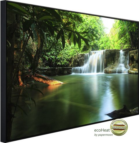 papermoon Infrarotheizung »EcoHeat - Kleiner Regenwald Wasserfall«, Matt-Effekt - bunt