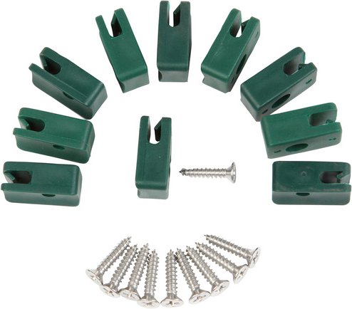 FLORAWORLD Spanndrahthalter, HxBxT: 10 x 2 x 8 cm, grün, für Zaunstabilität - gruen