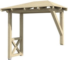 SKANHOLZ Vordach »Wismar 3«, 258 x 126 cm (BxT), nordische Fichte, natur - beige