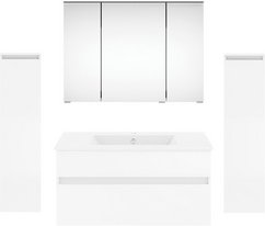 Get2You Badmöbel-Set »twenty one«, 5-teilig, Waschbecken BxHxT: 92 x 1,5 x 51 cm, montiert - weiss