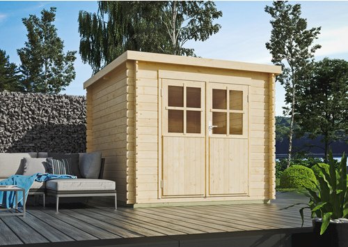 KIEHN-HOLZ Gartenhaus »Sydney 1«, Holz, BxHxT: 253 x 211 x 230 cm (Außenmaße inkl. Dachüberstand) - beige