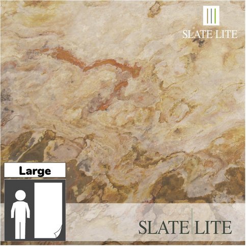 SlateLite Schieferfurnier »Falling Leaves«, bunt, Leicht-Schiefer - grau