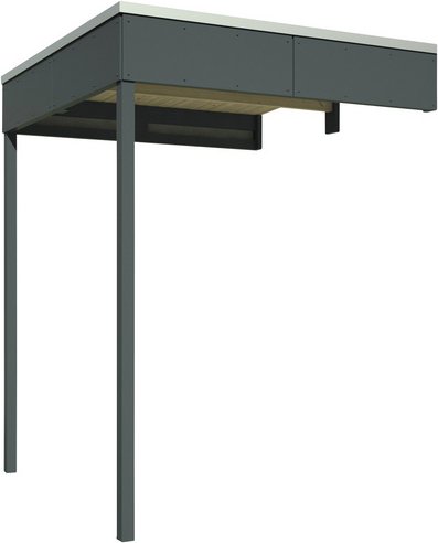 SKANHOLZ Schleppdach »Sydney, Perth, Melbourne, Brisbane 2«, Breite: 168 cm, Dach: Holz, schiefergrau