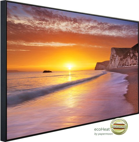 Thumbnail - papermoon Infrarotheizung »EcoHeat - Strand Sonnenuntergang«, Matt-Effekt - bunt