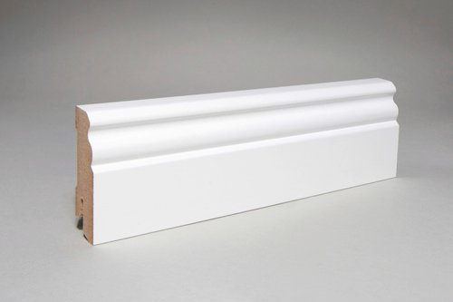 WUNDERWERK Sockelleiste, Länge: 244 cm, altdeutsch/klassisch, weiß - weiss