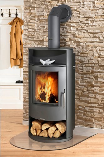 Thumbnail - JUSTUS Kaminofen »Island Aqua«, anthrazit, Stahl, 10 kW, wasserführend - grau